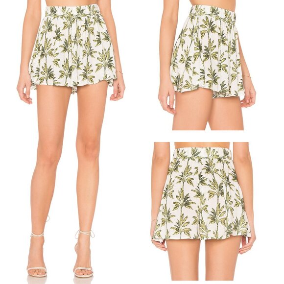 Show Me Your MuMu Pants - Show me your Mumu Green Print Carlos Swing Shorts - 37309